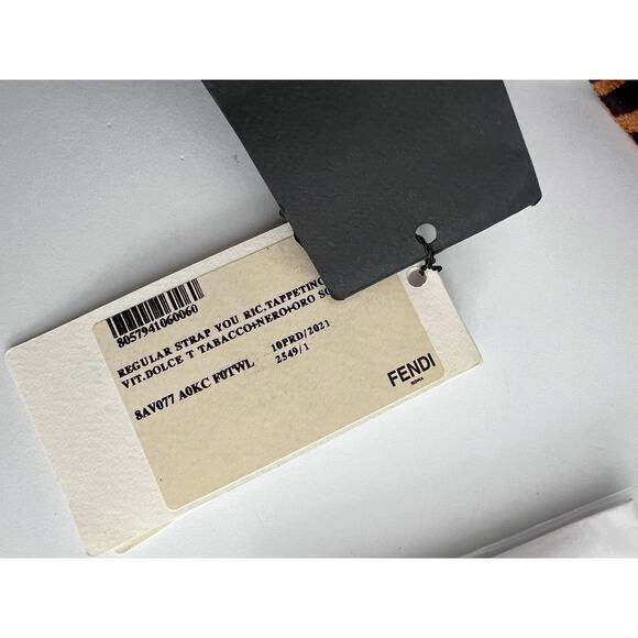 Fendi FF shearling baguette with FF velvet strap - Picture 10 of 11